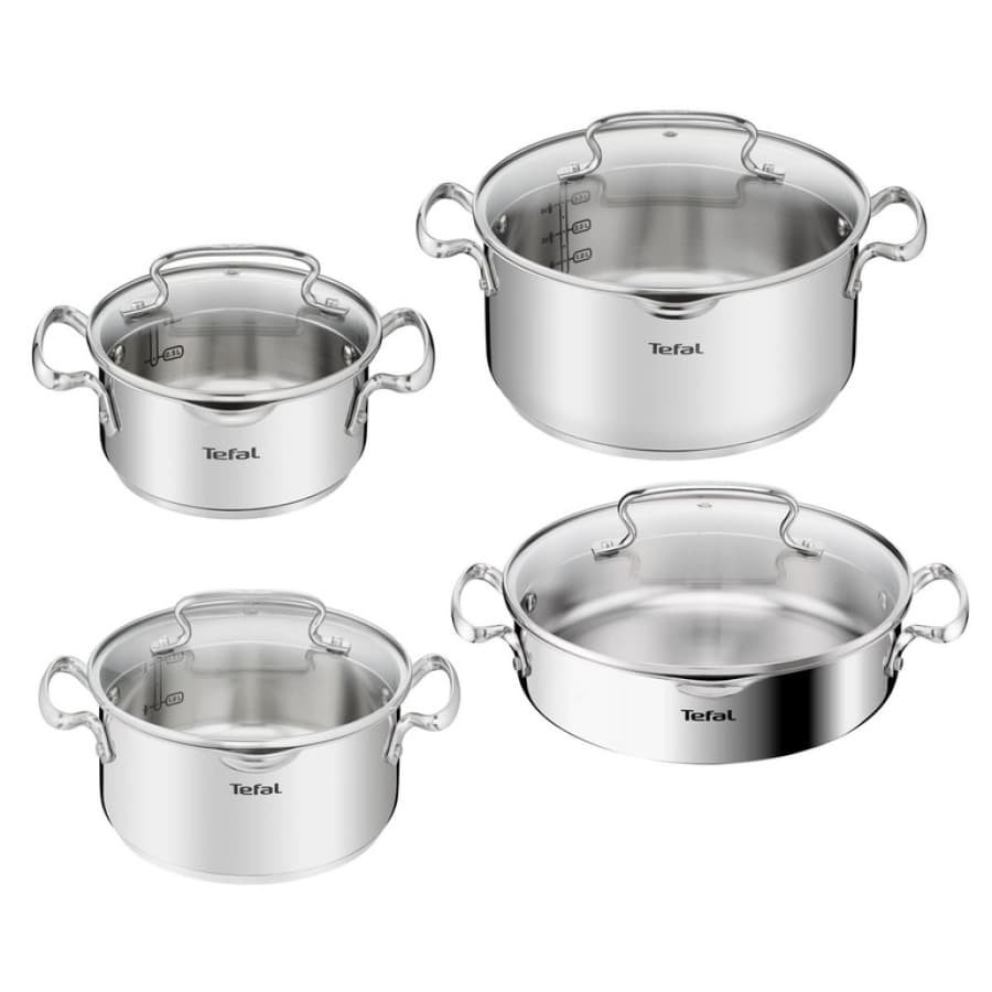 TEFAL 2100145338 Duetto 8 Parça Paslanmaz Çelik Tencere Seti