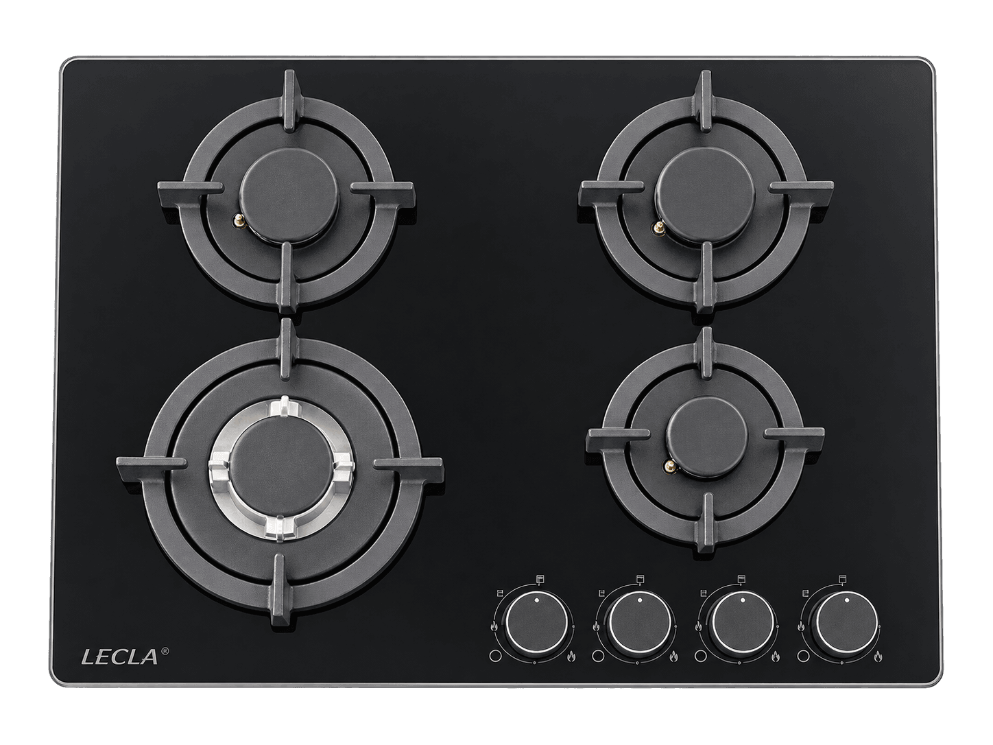 LECLA 4-Burner Gas Hob Black