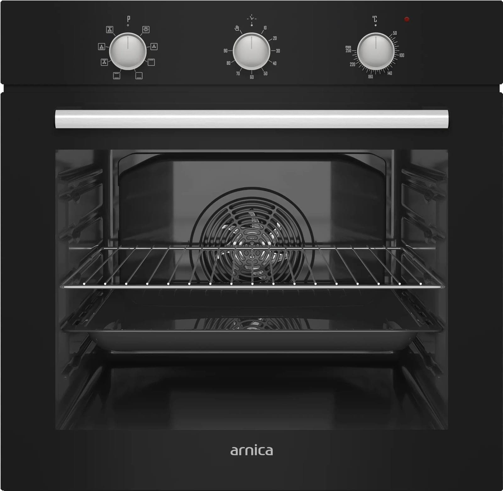Arnica Ankastre Turbo Fırın 0+8 Siyah